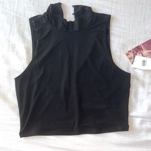 Black turtle neck tank top